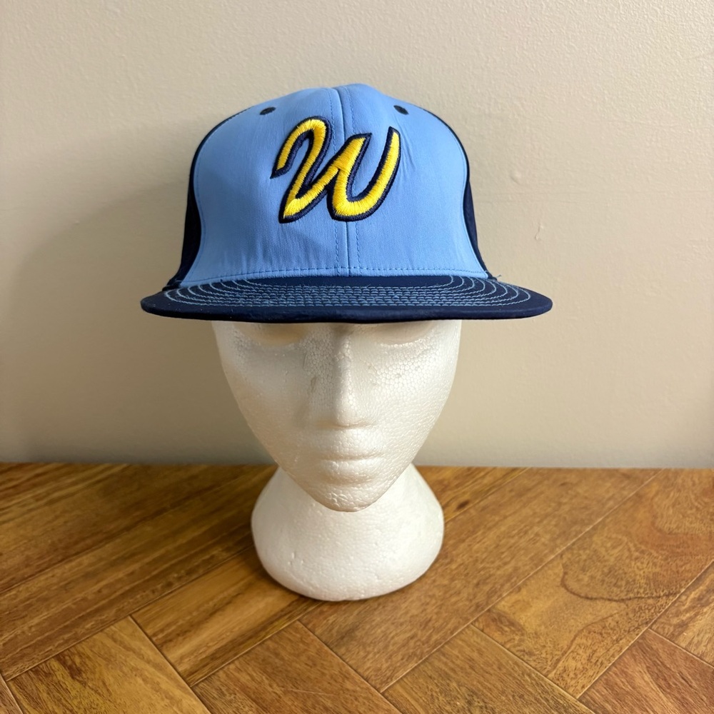 Pacific Headwear Small Medium Blue Baseball Hat letter W sporty team hat
